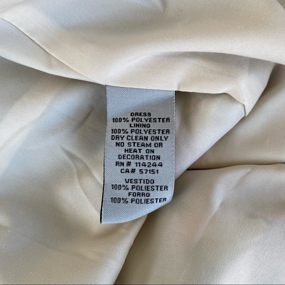 Eliza J Floral Striped Halter Maxi Dress Size 4 Bright Gold Chain Neckline GUC - Picture 14 of 14